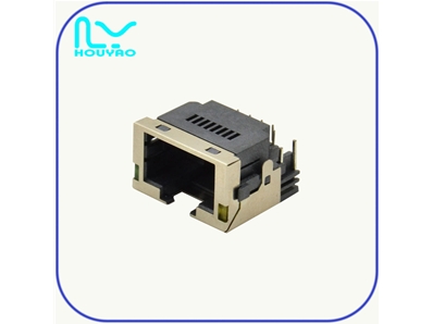 RJ45 TAB UP sinking plate 5.8 DIP with shell with light